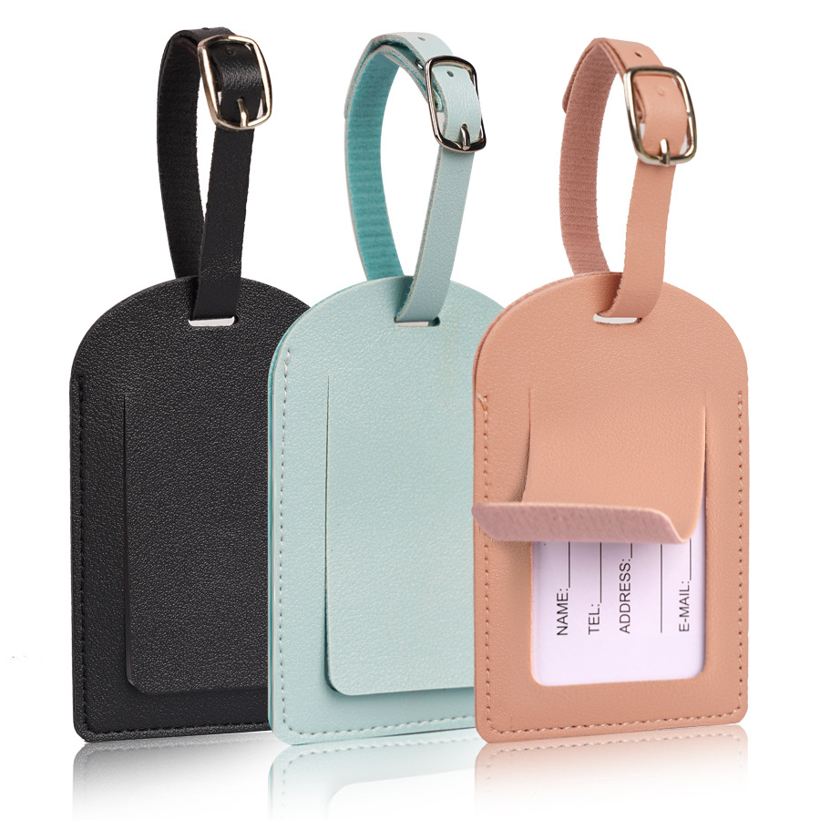 Luggage Tag Leather - Etichette per Bagagli in Pelle PU