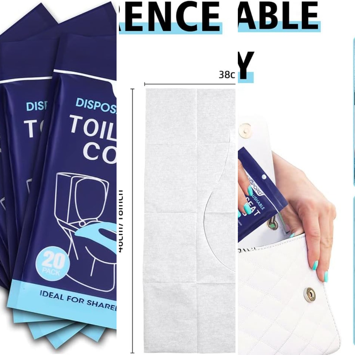 Travel Accessories Essentials - XL 100 Pezzi Copriwater Monouso -