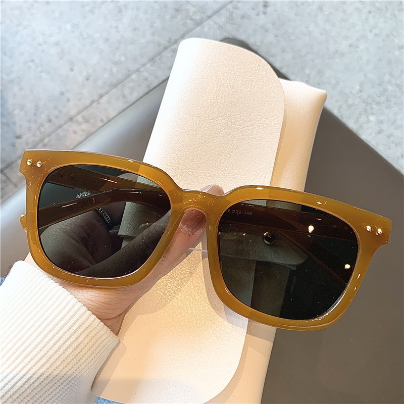 Travel Accessories Brand - Occhiali da sole quadrati oversize marroni
