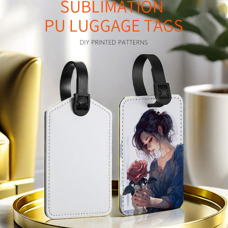Luggage Tag Leather - Immagine personalizzata Etichette per bagagli in