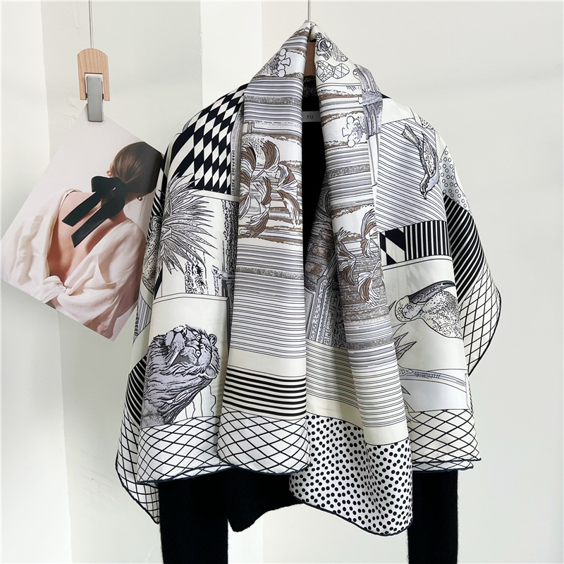 Travel Accessories Brand - Grandi Sciarpe di Seta di Marca,