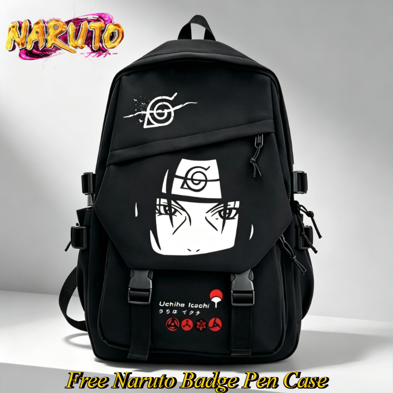 Travel Accessories Japan - Zaino Cartoon NARUTO, Borsa Scolastica Bidimensionale,