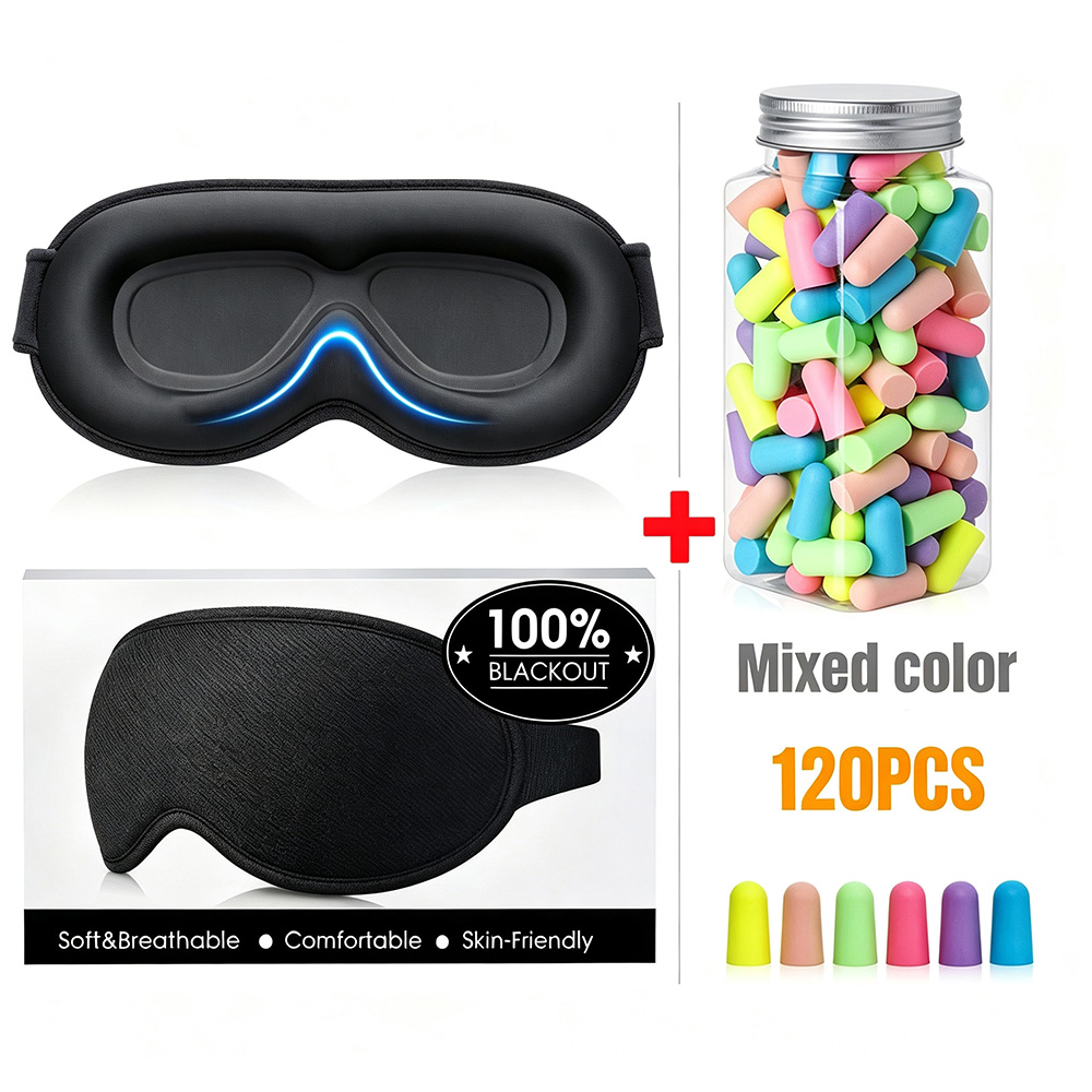 Earplug Set Foam - Set per il Sonno - Mascherina