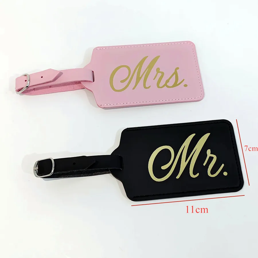 2 pz/set Mr Mrs coppie etichet - Luggage Tag Leather recensione e prezzo