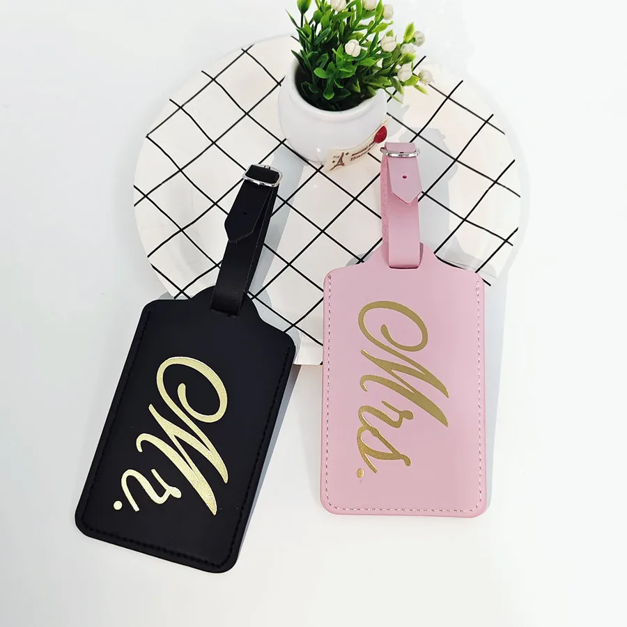 2 pz/set Mr Mrs coppie etichet - Luggage Tag Leather recensione e prezzo