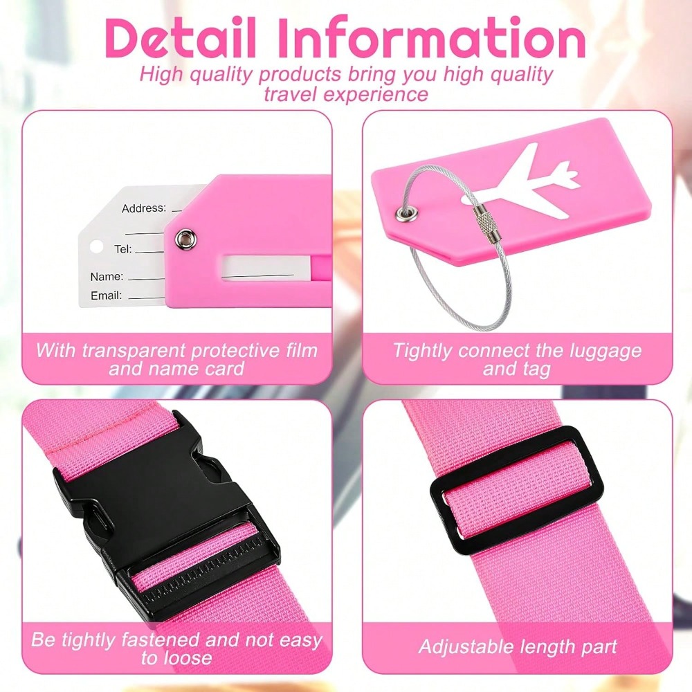 Set di cinghie per bagagli con - Luggage Tag Leather recensione e prezzo