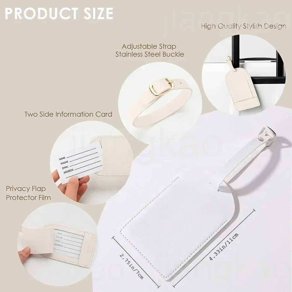 Etichetta per bagagli in PU pe - Luggage Tag Leather recensione e prezzo