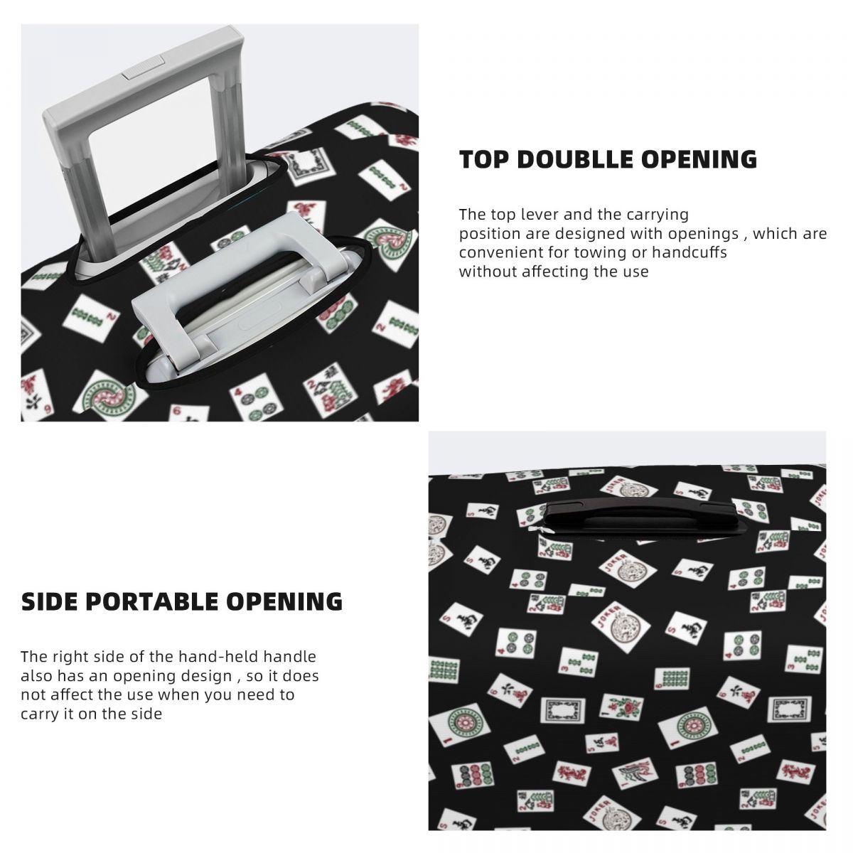 Copri valigia Mahjong nero Vol - Travel Accessories To 3D Print recensione e prezzo